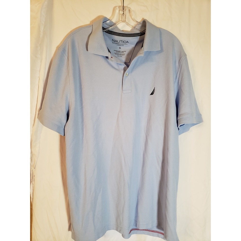 Nautica Light Blue Performance Deck Polo Size XL